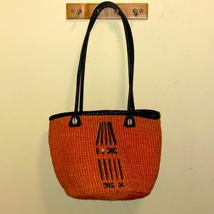 Straw weaved Handbag (purchased in Kenya)